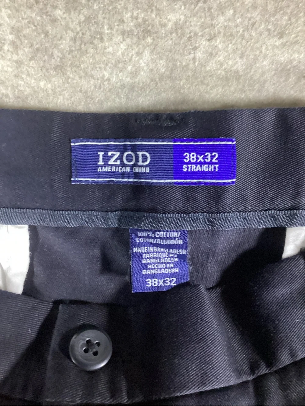 Izod Men's Black Chinos